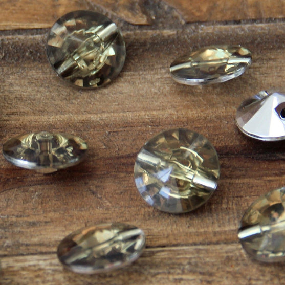 Crystal knopen met kanaal - 18 mm - Go Handmade
14