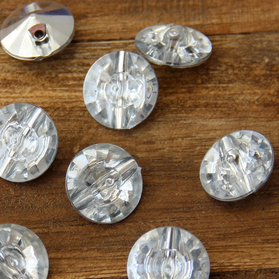 Crystal knopen met kanaal - 18 mm - Go Handmade
10