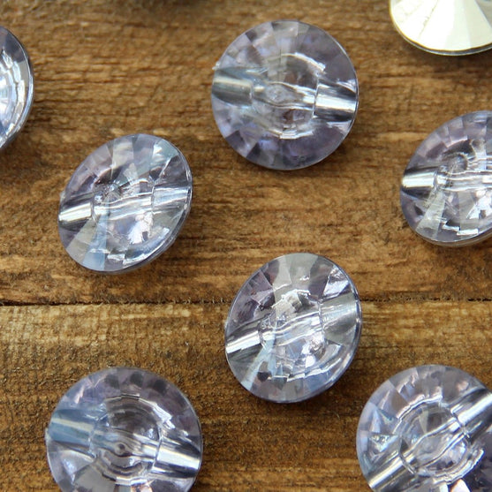 Crystal knopen met kanaal - 18 mm - Go Handmade
11