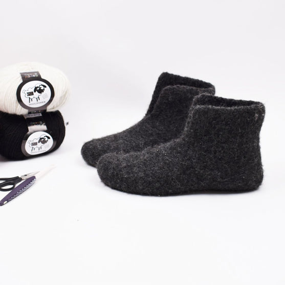 Gevilte sloffen - Gehaakt
2