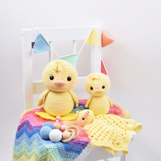 Alfred de eend met muziekdoosje
4