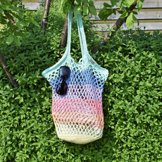 Strandtas - Pastel regenboog
4