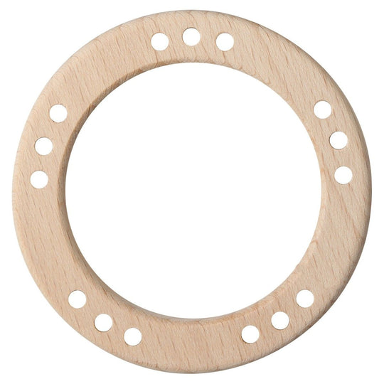 Houten ring met gaten - Go Handmade
