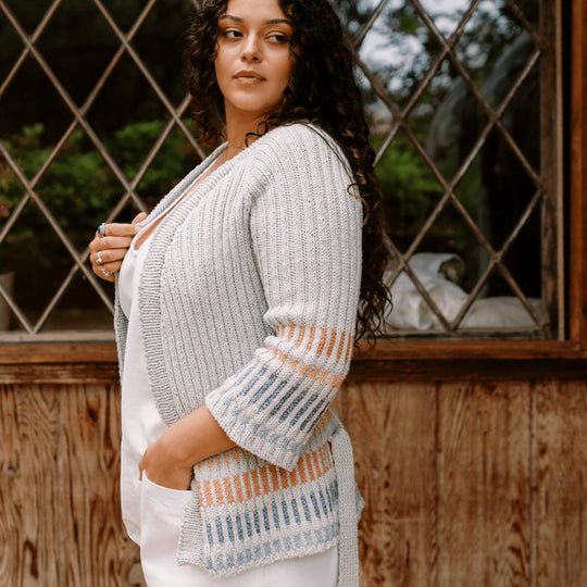 Fusing Cardigan - Open Vest met Strikceintuur