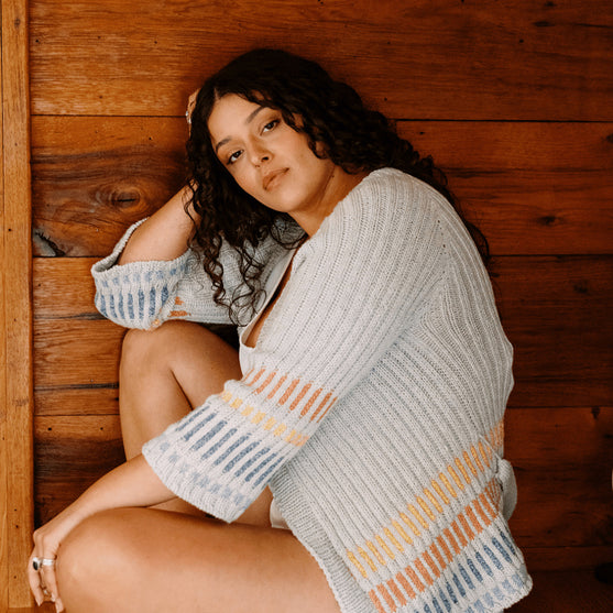 Fusing Cardigan - Open Vest met Strikceintuur
9