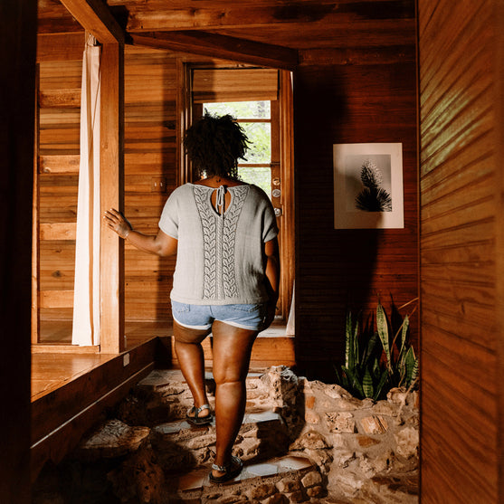 Floreale Top - Shirt met Kanten Rug
7