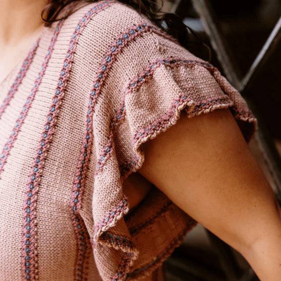 Dalle de Verre - Shirt met Ruches Mouwen
10