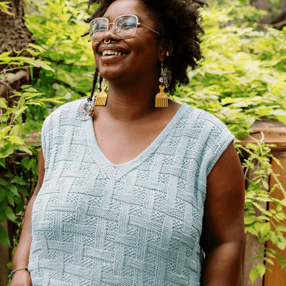 Calme Top - Mouwloze Top in Mandensteek
4