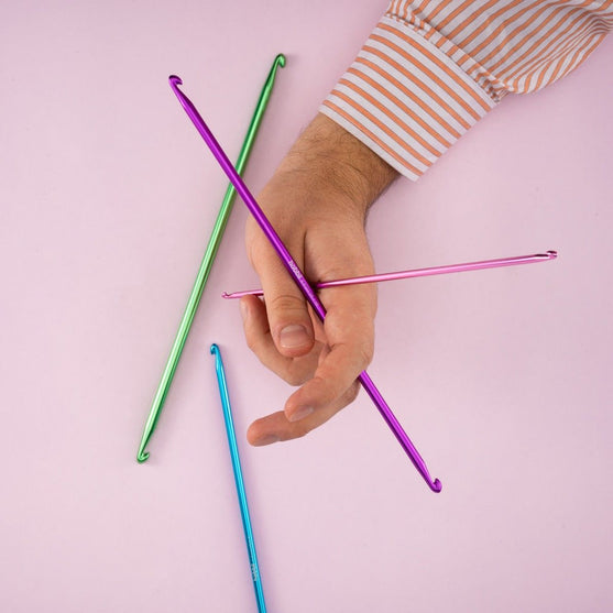 Aluminium Dubbele Tunische Haaknaald - 28 cm - Hobbii
5