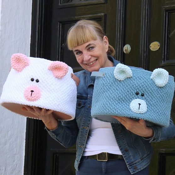 Teddy Basket Groot met PU lederen basis
3