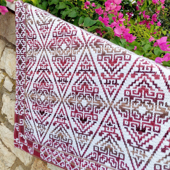 Aztecana - Mozaïek Gehaakte Deken
4