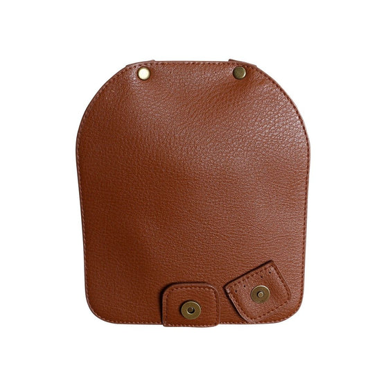 Tas Flap met magnetische knoop - Bruin/Brons - Go Handmade
5