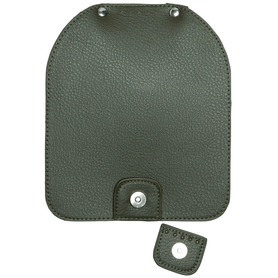 Tas Flap met magnetische knoop - Green/Silver - Go Handmade
2