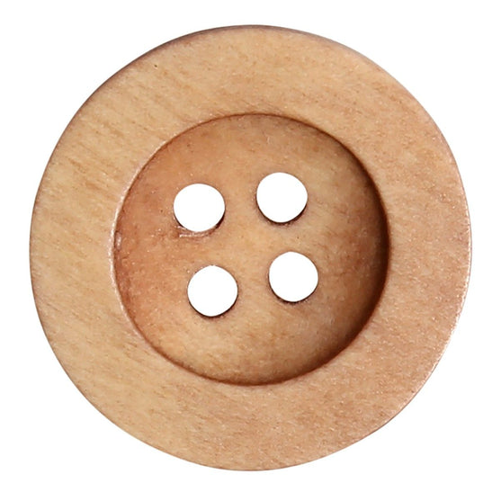 Houten knopen - Round Groove - Lichte - Go Handmade
4