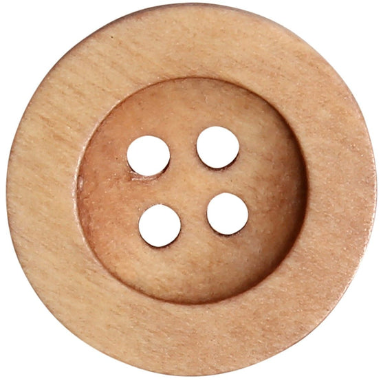 Houten knopen - Round Groove - Lichte - Go Handmade
5