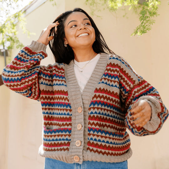 Ottolie - Chevron Vest met Zakken