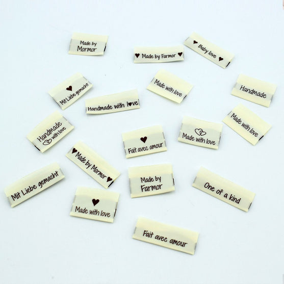 10 Labels - Made with love - 1 hartje - 3.5 cm - Go Handmade
3