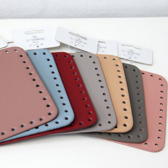 Moss Stitch Manden met PU-leerbundel - universele
5