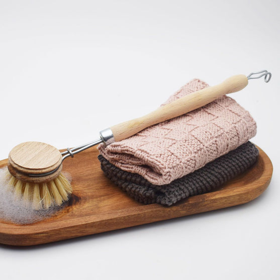 Gebreide vaatdoek met ruitjes
1