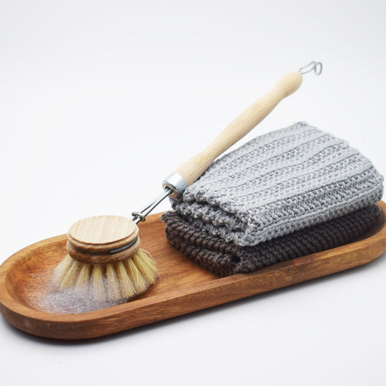 Gebreide vaatdoek in boordpatroon
2