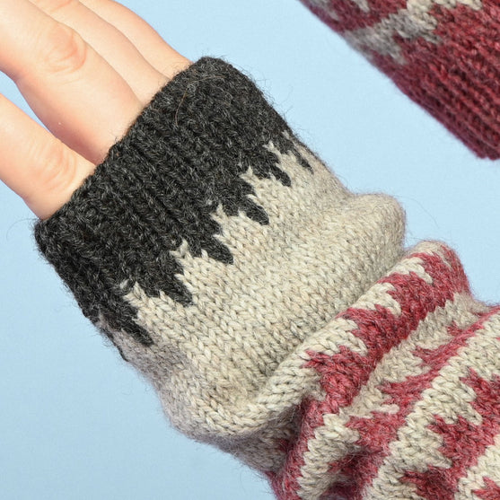 Armwarmers met Fair Isle-patroon
4