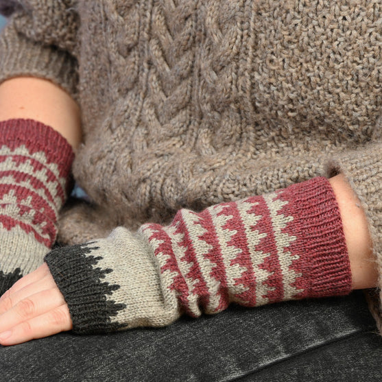 Armwarmers met Fair Isle-patroon
6