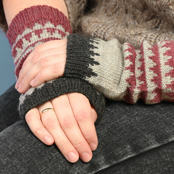 Armwarmers met Fair Isle-patroon
5