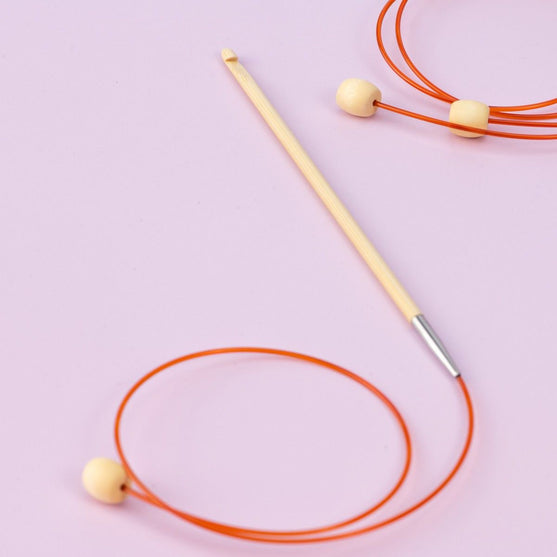 Bamboe Tunische haaknaald met kabel - 50 cm - Hobbii
5