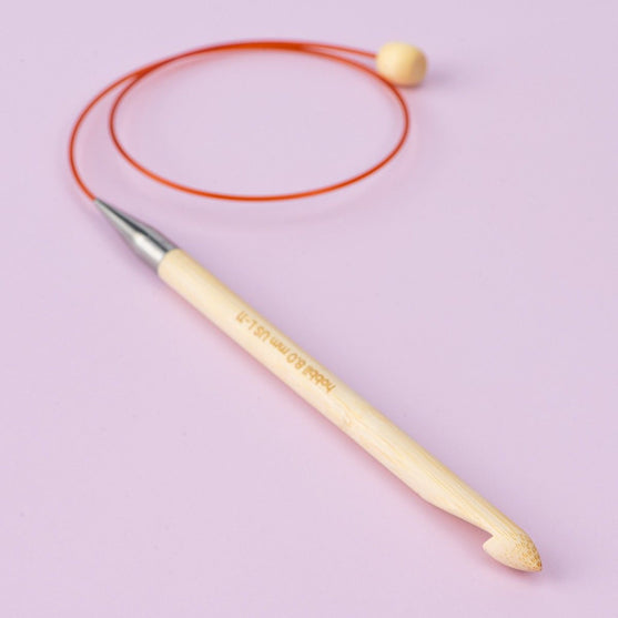 Bamboe Tunische haaknaald met kabel - 50 cm - Hobbii
2
