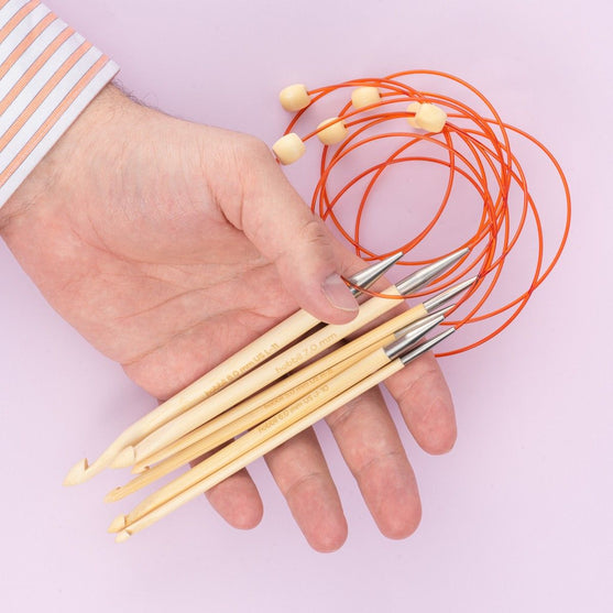 Bamboe Tunische haaknaald met kabel - 50 cm - Hobbii
6