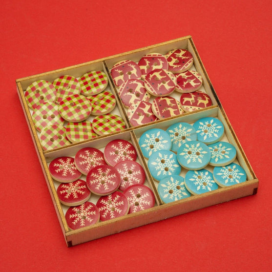 Houten knopen - Kerstmis - 18 mm - Hobbii
4