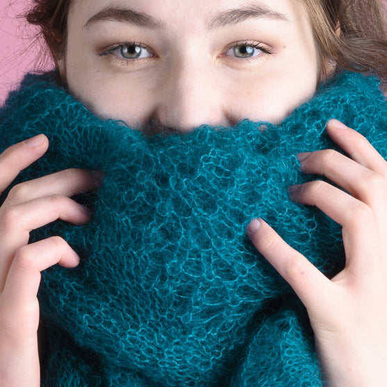 Pauwensjaal in Kid Silk
4