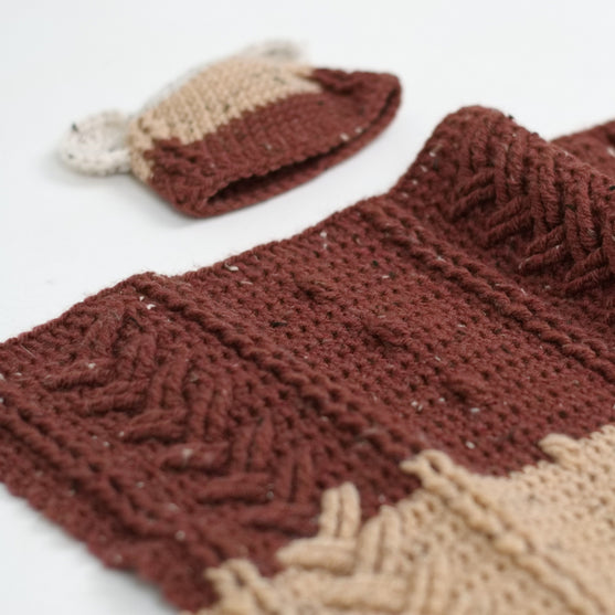 Happy Bear - Babydeken en Muts
3