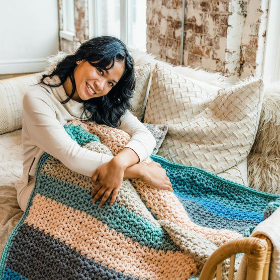 Sherbet Afghan - Plaid
2