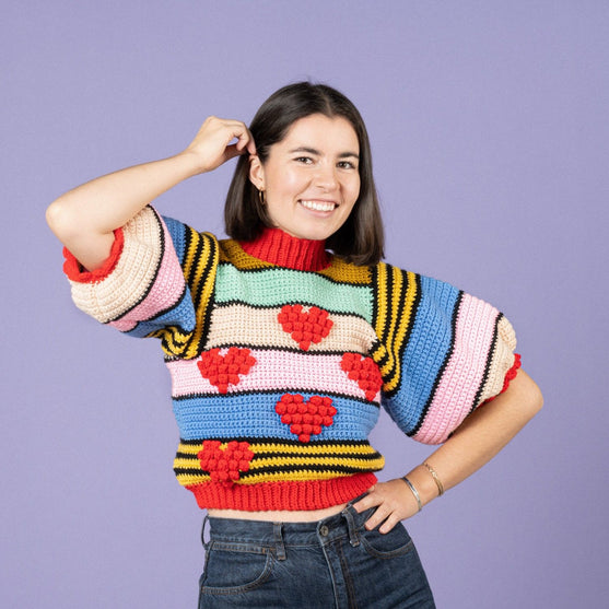 Heart on Crop - Trui
2