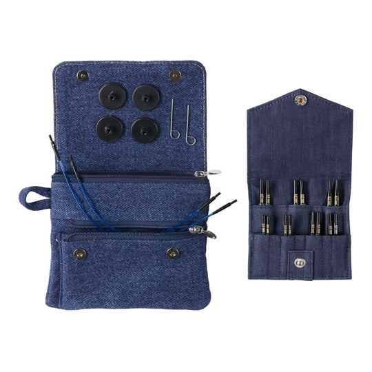 DENIM Extra Korte verwisselbare Rondbreinaalden Set - KnitPro