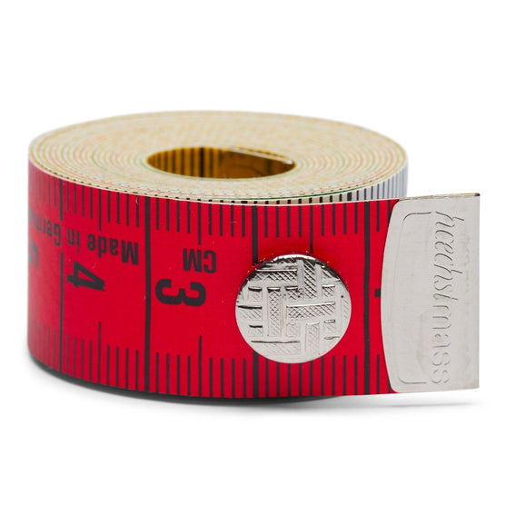 Gekleurd meetlint met drukknoop, 150 cm
2