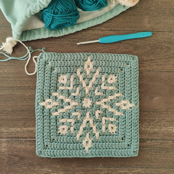 Ice Blossom - Mozaïek Vierkant
2