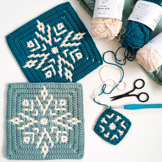 Ice Blossom - Mozaïek Vierkant
1