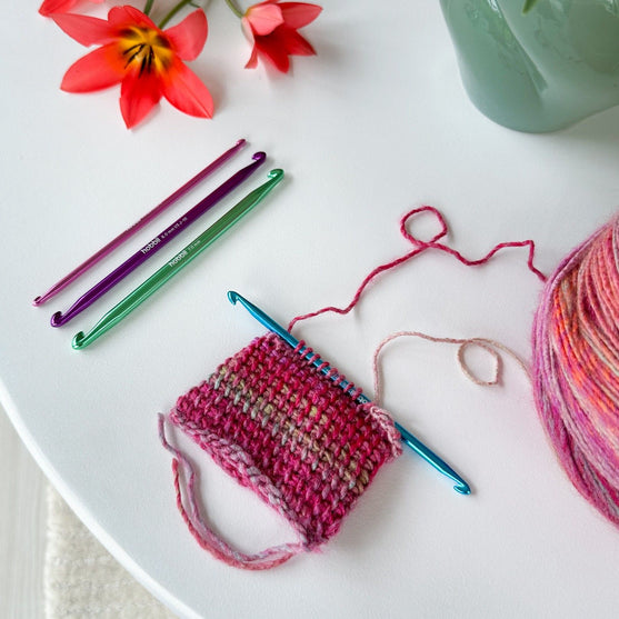 Dubbele Tunische haaknaaldenset 'Alu' - 14 cm - Hobbii
4