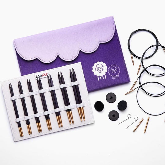 J'Adore Cubics Deluxe verwisselbare rondbreinaaldenset - KnitPro