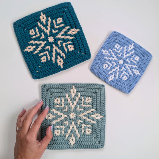 Ice Blossom - Mozaïek Vierkant
3