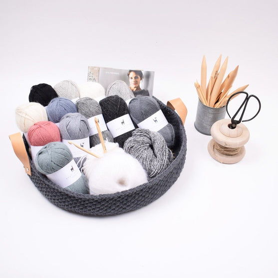 Ribbon Projectmand met Leren Bodem
5