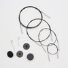 Swivel Thin & Flex kabel - Black - KnitPro
1