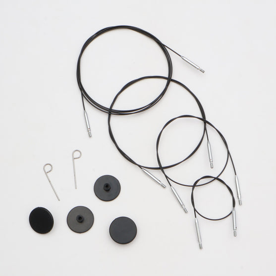 Swivel Thin & Flex kabel - Black - KnitPro
1