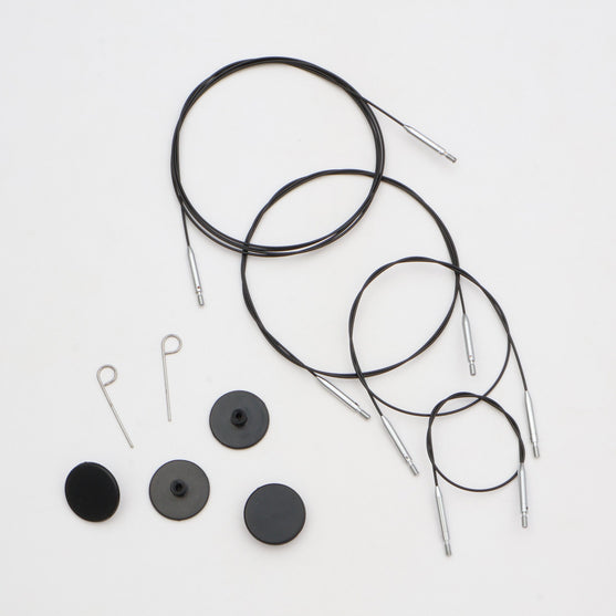 Swivel Thin & Flex kabel - Black - KnitPro
2