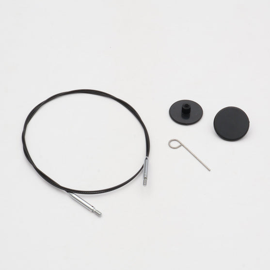 Swivel Thin & Flex kabel - Black - KnitPro
6