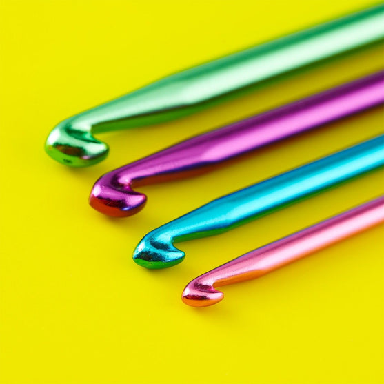 Dubbele Tunische haaknaaldenset 'Alu' - 14 cm - Hobbii
6