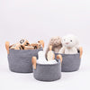 

Ribbon Mand met Leder Handvat in 3 Maten
3
