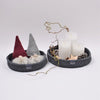 

Decoratiemanden met ronde leren bodem - Kerst
5
